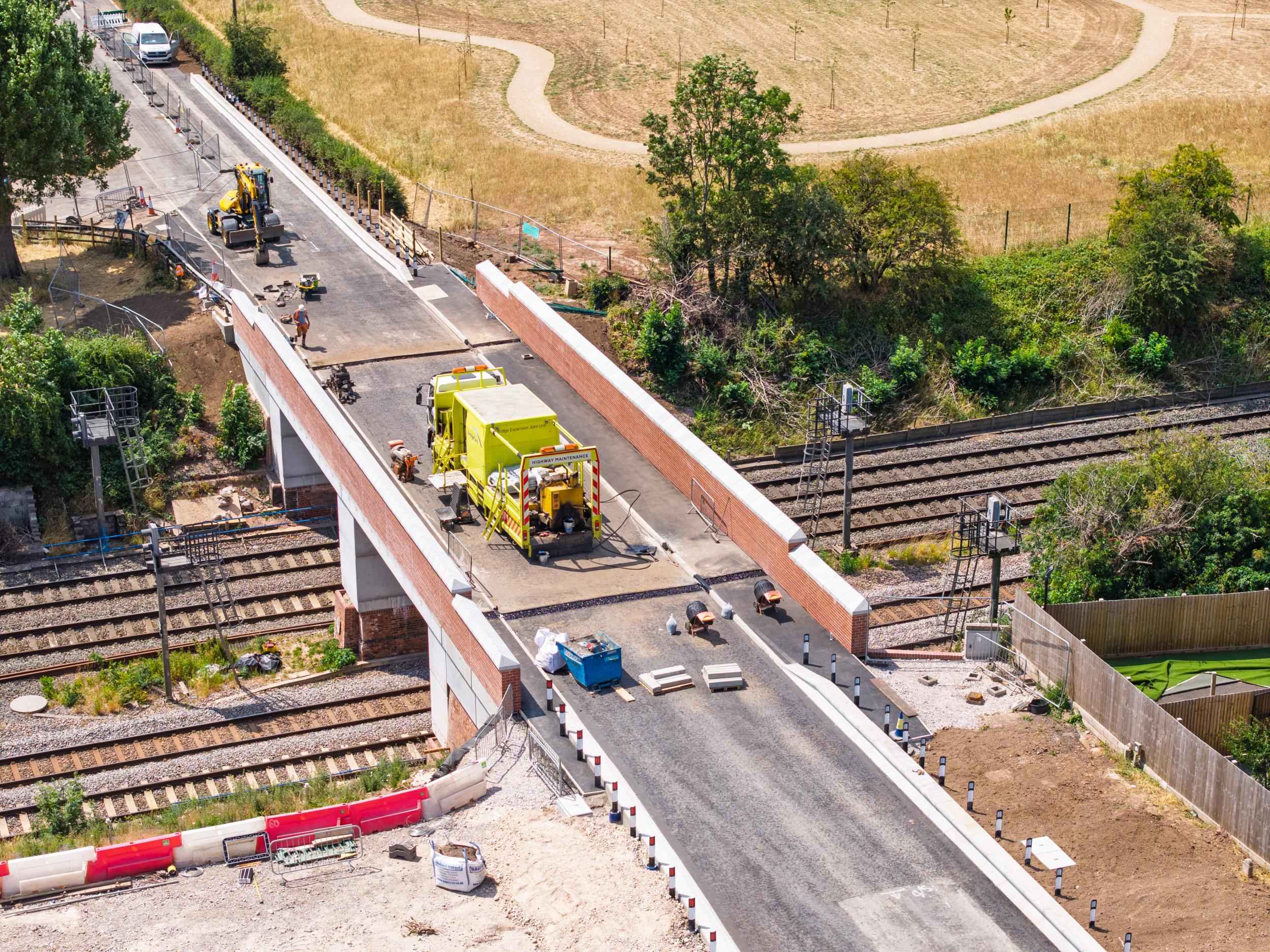 Aerial photography over Wheatley Viaduct, Yorkshire